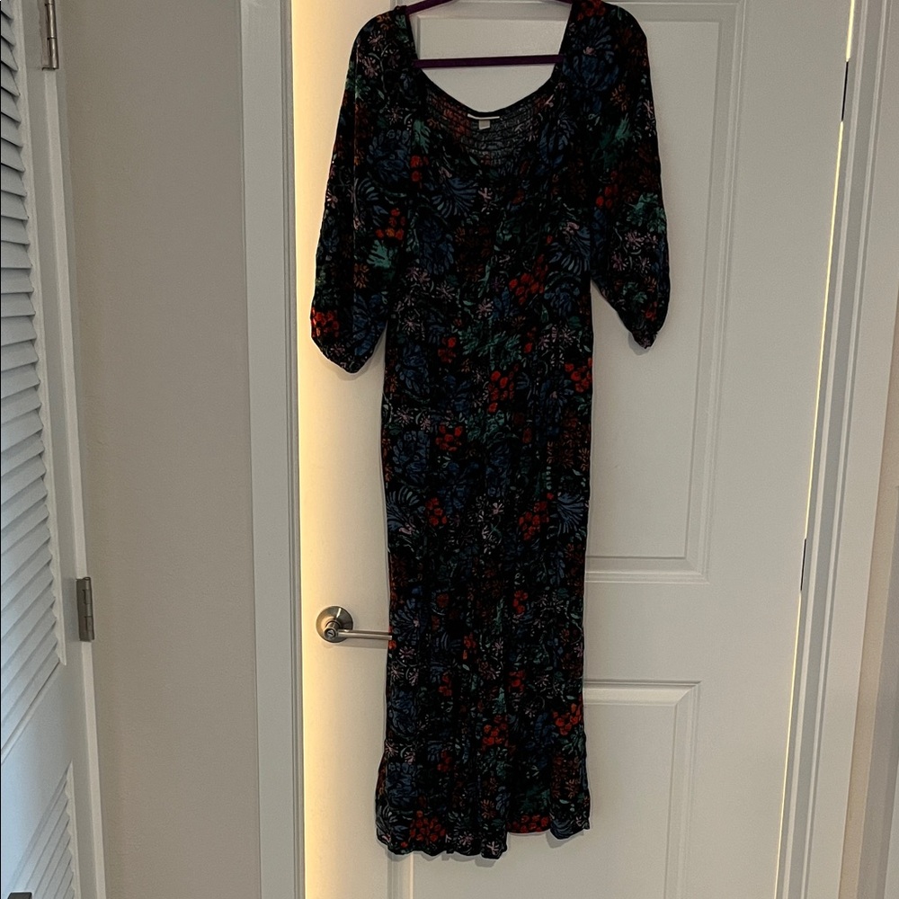 Elegant Multicolor Floral Long Sleeve jumpsuit